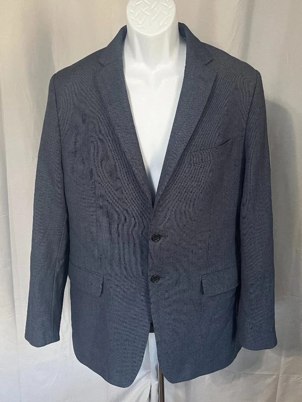👔 Banana Republic Men's Dark Blue Wool Tailored Fit Sport Coat Blazer 42L 👔